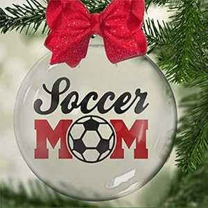 Soccer Mom – kerstbal – doorzichtig en vulbaar