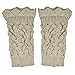Voberry® Women Knitted Boot Cuffs Toppers Hollow Leg Warmers Socks for Boots (Beige)