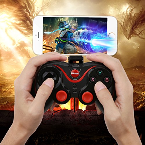 A-szcxtop S3 Bluetooth Gamepad Wire Wireless Rechargeable Game Controller Support for Smart Phone,Pad,TV,TV Box with Android Platform 3.2 and Above - Thumbnail 2