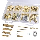 Accessbuy 200pcs Picture Hangers Photo Picture Frame Hooks Medium Hanging Assortment Kit for Wall Mounting Christmas Decorations(100lbs 50lbs 30lbs 20lbs 10lbs)