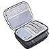 Teamoy Double Layer Jewelry Case, Travel Jewelry Case Bag for Womens Earrings, Rings, Necklaces, Chains and Other Accessories, Black