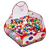 EocuSun 5-ft Kids Ball Pit Tent Extra Large Ball Pits with Basketball Hoop and Zippered Storage Bag, Balls Not Included