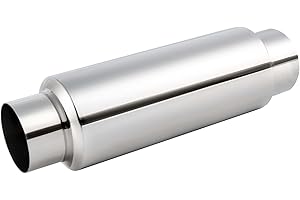 EVIL ENERGY 3" Resonator Muffler Stainless Steel (3.0 inch Inlet/Outlet, 13.8" Length)