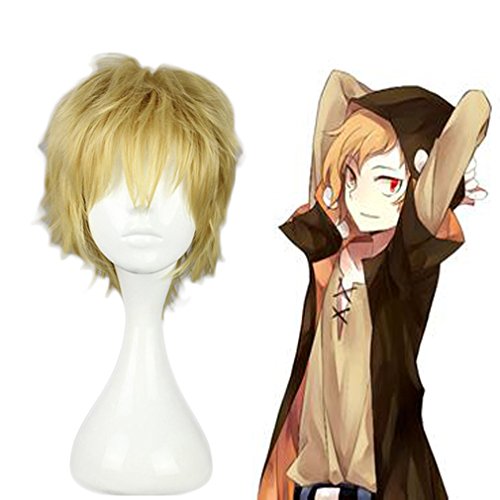 Mcoser 12" Blonde Short Sraight Layered Hair- Kagerou Project Kano Syuya Cosplay Wig