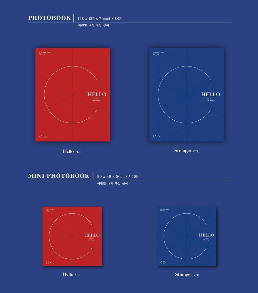 Cix Hello Cd 84p Photobook 40p Mini Photobook 3photocard Illustration Card Folded Poster 1st Ep Stranger Hello Ver Hello Chapter 1 Home Photo Albums Accessories Urbytus Com