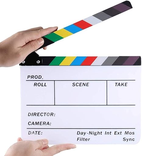 Claquete Profissional de Acrílico - Branca