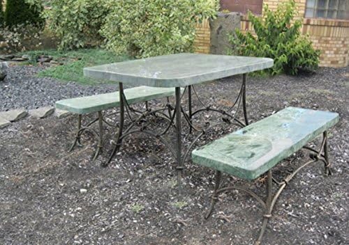 Stone Age Creations TA-TU Tuscany Natural Stone Boulders Table (Charcoal Granite Table)