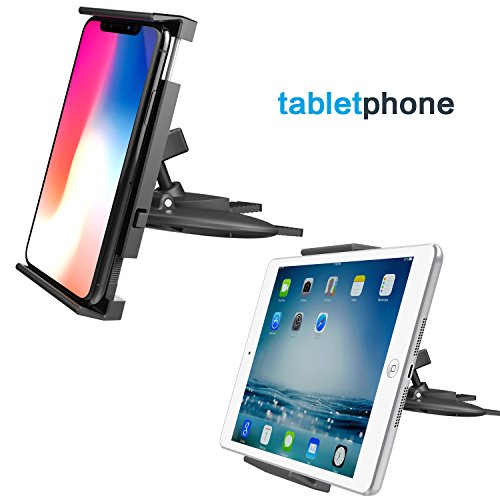 Universal Tablet Car Mount, APPS2CAR Cd Slot Holder Stand for Ipad 2 3 4/Air 1 2/Mini 1 2 3 4, Samsung Tab S A 4 3, Kindle Fire 8" 7" 6" HD Nokia N1, Sony LG Tablet, Sat Nav, GPS, iPhone 6S 6 5S 5,etc