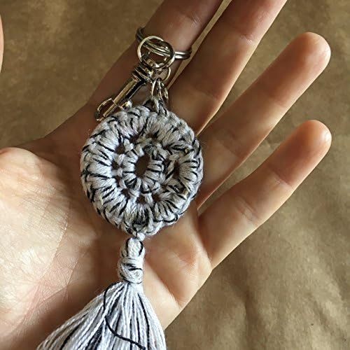 Boho Decor Bohemian Dreamcatcher Black and white Boho Chic evil eye car decoration charm Keychain beat Charm