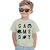KEKEMI Football Shirts for Toddler Baby Boys Funny Game Day T-Shirt Ballgame Outfit Football Fans Gift Tees Cute Sports Tops