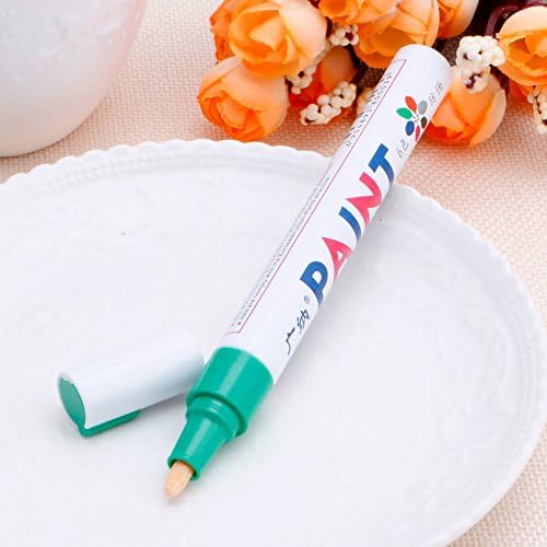 Mimgo Store Universal Car Tyre Tire Pen Permanent Paint Marker Waterproof Tread Rubber Metal (Green)
