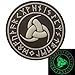Triskelion Viking Norse PVC Triple Horn Odin Patch Compatible with Velcro Hats Backpacks Morale Viking Patches (Black and White Glow Dark)