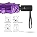 Plemo Automatic Umbrellas, Windproof Purple Daisy Design Compact Folding Umbrellas with Anti-Slip Rubberized Grip, for Business and Travels or Summer Gifts