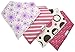 4 Designs,3 - 36 month,Baby Bandana Bibs by ZELDA MATILDA Extra Long Absorbent Adjustable Bib Made of Organic Cotton and Fleece, for Teething Drool and Feeding - (4 Pack),4 Designs,3 - 36 month