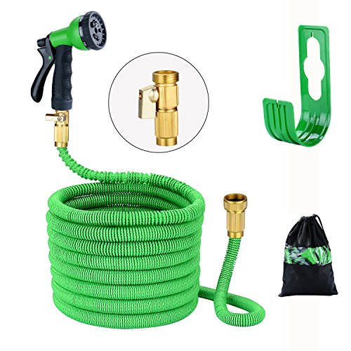 HmiLU 100ft Expandable Garden Hose Stronger Double Latex Inner Tube