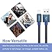 Lightning Cable 6FT iphone Cable Jean Braided High Speed Lightning to USB Charger Cable Cord iPhone Cable for iphone 7/7plus se 6s 6s plus 6plus 6 5s 5C 5 iPad iPod Mini(blue)