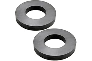 AOAUTO Ferrite Magnet Ring OD80 x ID40 x 10mm Large Grade C8 Ceramic Magnets 3" Heavy Duty Ceramic Ring Magnets with Holes (Pack of 2)