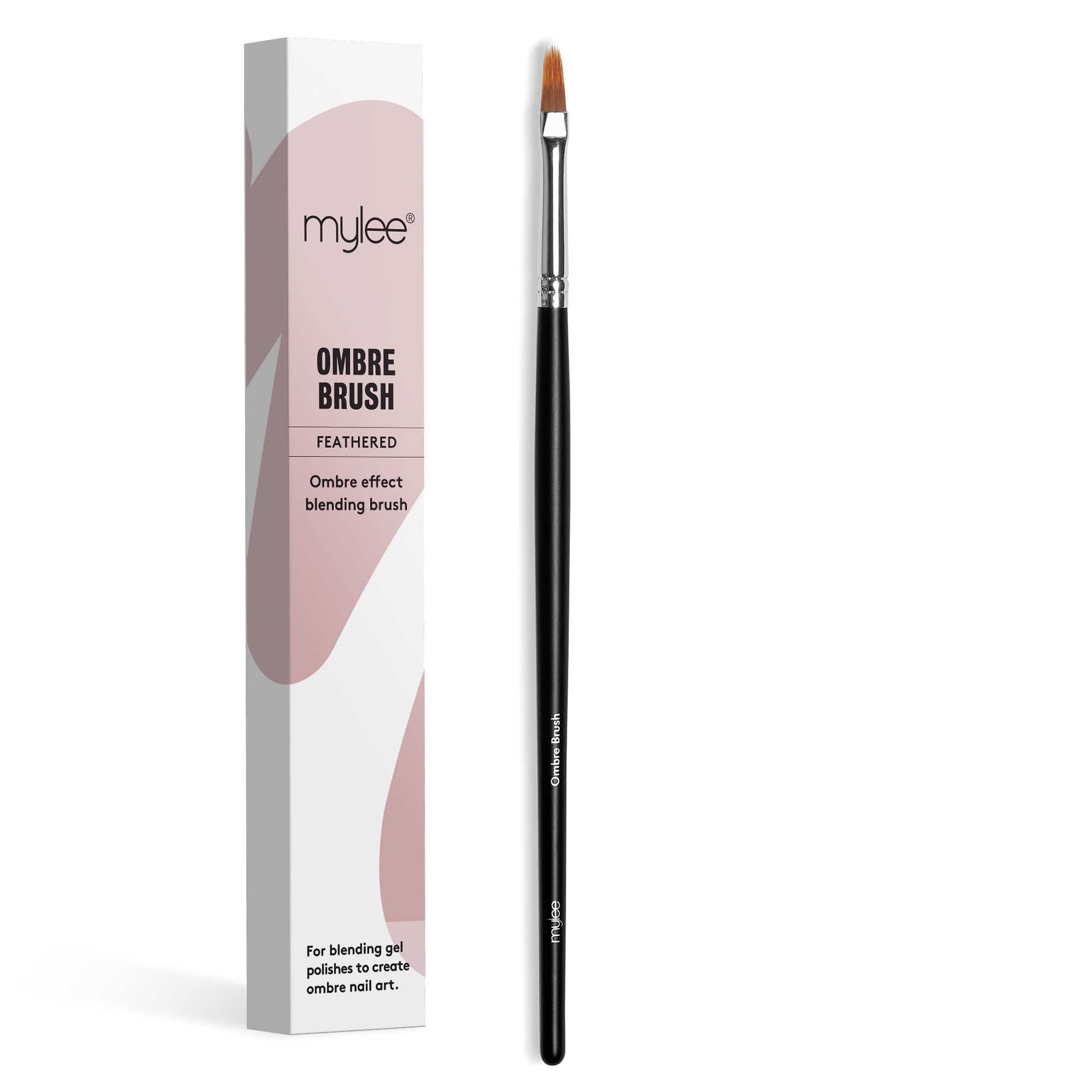 Mylee Brush For Gel Nail Art & Polish Application, 7 Designs, Oval, Angled, Ombre, Fine, Professional Quality Manicure Painting Tool, Liner Drawing Pen, for Home & Salon Use