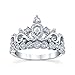925 Sterling Silver Princess Crown Ring