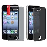 Insten® 3x Anti-Spy Privacy Screen Protector Compatible with iPhone® 4 4G iPhone® 4S - AT&T, Sprint, Version 16GB 32GB 64GB