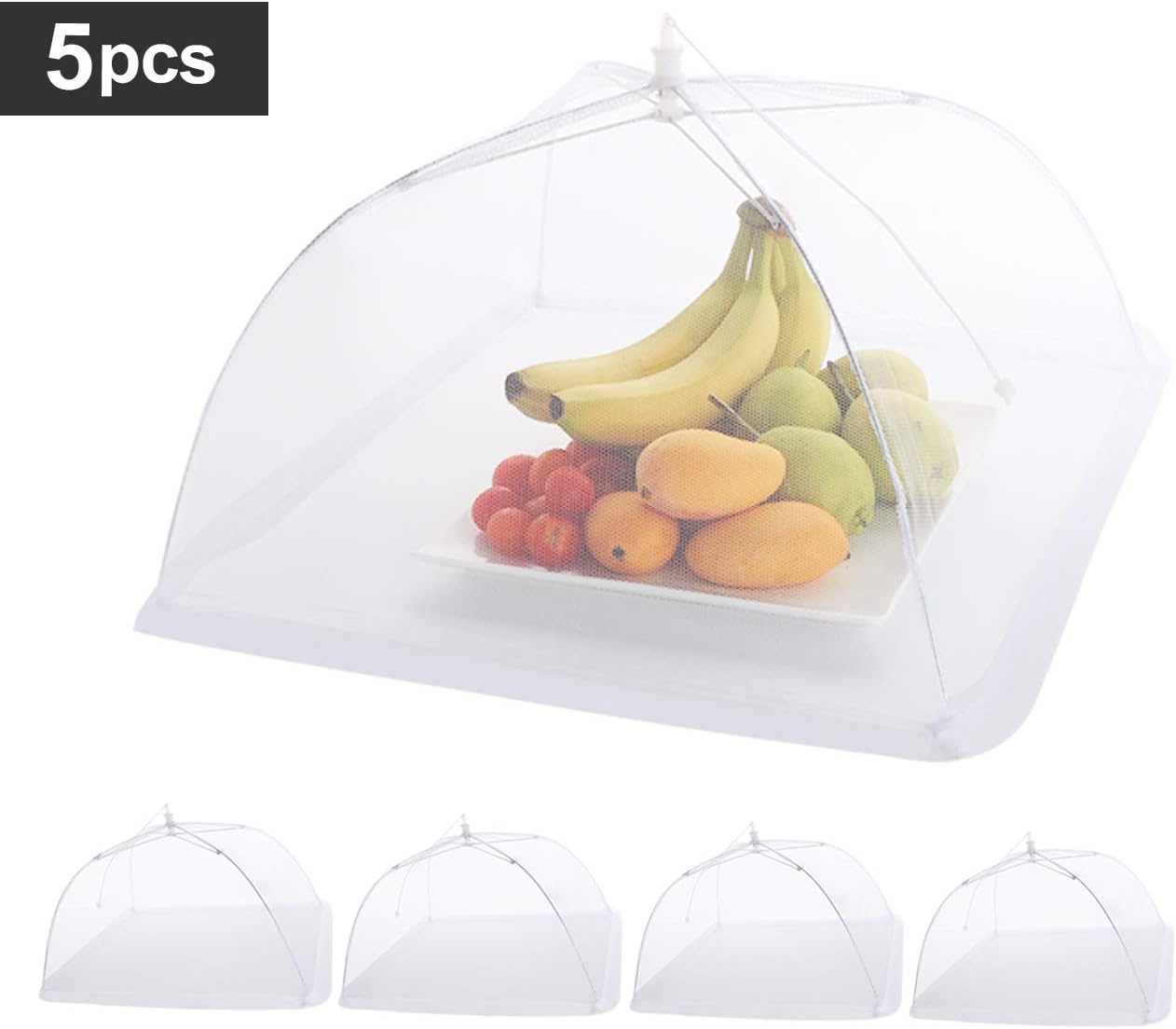 ilauke 5 Pack Pop Up Mesh Screen Food Cover