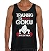 Training to Beat Goku Super Nerdy Ninja Tank Top Black