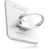 BUNKER RING Essentials(Matt 6) バンカーリング iPhone/iPad/iPod/Galaxy/Xperia/スマートフォン・タブレットPCを指1本で保持・落下防止・スタンド(シルバー )