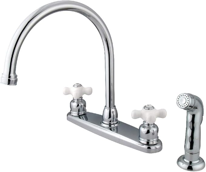 Kingston Brass Kb721pxsp 8 Centerset Kitchen Faucet 8 3 4 In