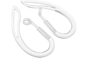 MALUGOGO 2pcs Adjustable Soft Silicone Earphone Hooks with Secure Fit, Rotatable Anti-Lost Earbuds Holders