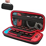Raydem Nintendo Switch Carrying Case with 19 Game Cartridges and 2 Micro SD Card Slots, Protective Hard Shell Travel Carrying Case Large Capacity Pouch for Nintendo Switch Console & Accessories