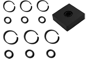 TALSWIF (3+3Sets) 1/2” and 3/8" Impact Retaining Ring Clip Impact Friction Ring with O-Ring for Electric/Pneumatic Type Impact Wrench, Retainer Ring Anvil Install Tool Included