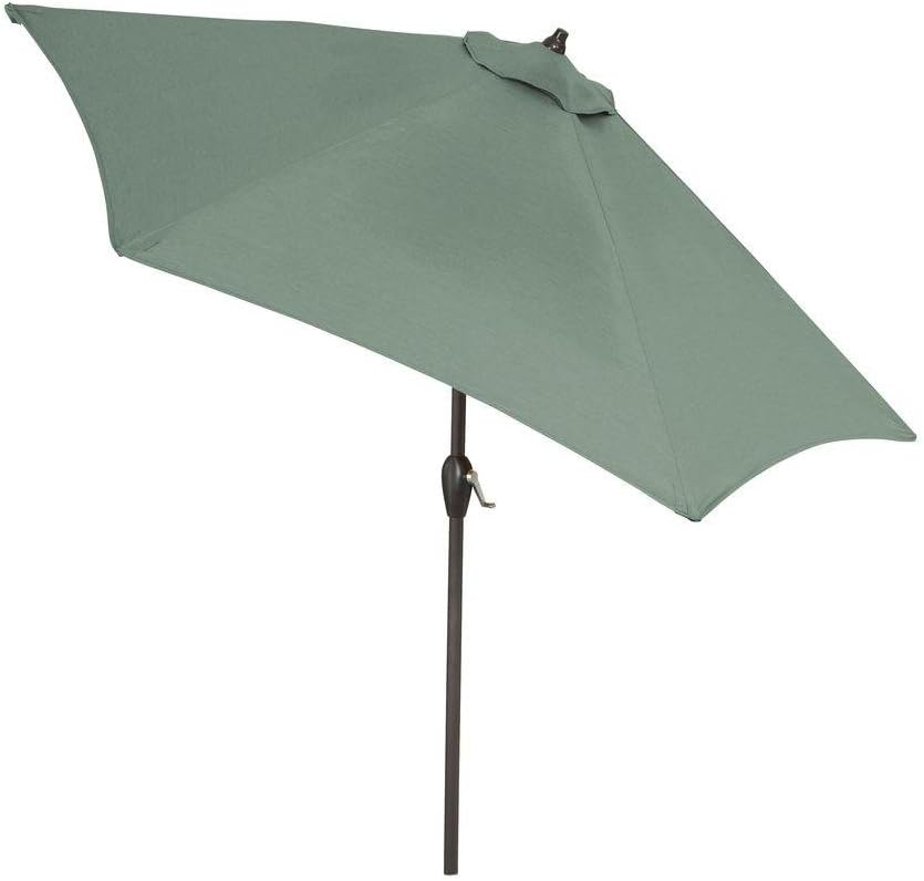 Amazon Com Hamptonbay 9 Foot Round Aluminum Push Button Tilt Patio Umbrella Spa Garden Outdoor