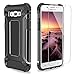 Jiunai Galaxy J5 Case 2016, Hybrid Dual Layer Hard Cover TPU Silicone Shockproof Bumper Defender Protective Shell Armor Heavy Duty Protection for Samsung J5 Black