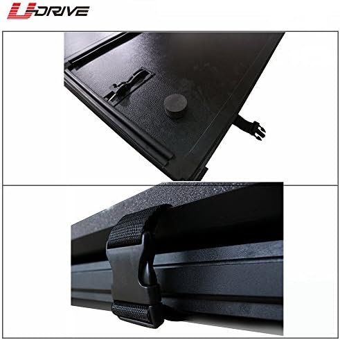 Amazon Com U Drive Auto Lock Tri Fold Hard Solid Tonneau Cover For 2014 2018 Toyota Tundra With 8ft 96in Bed Automotive