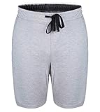 Mlight Men's Causal Cotton Elastic Waistband Gym Sports Shorts With Pockets(Grey,M)