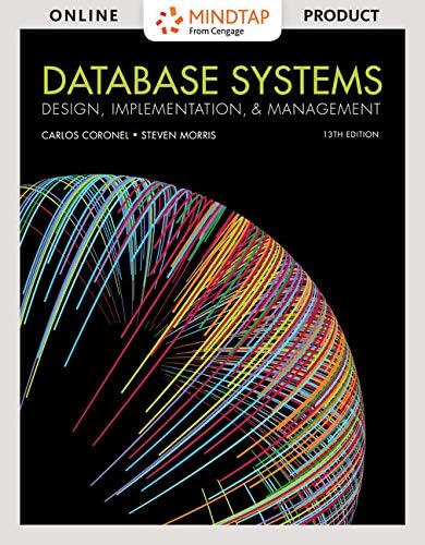 MindTap MIS for Coronel/Morris' Database Systems: Design, Implementation, & Management, 13th Edition , 1 term (6 months) [Online Code]
