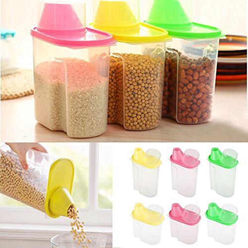 Finance Plan 1.9/2.5L Rice Cereal Bean Dry Food Storage Box,All kinds of grain storage box