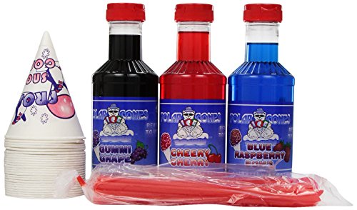 8646 3 Flavor Party Pack Snow Cone & Shaved Ice Syrup -Pint Great Northern Popcorn