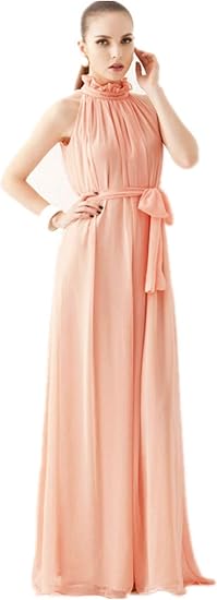 Amazon Kaerdiya ケルディヤ シフォン ロング ドレス パーティー 結婚式 二次会 ボヘミアン マキシ 丈 ワンピースch3078 ピンク ワンピース チュニック 通販