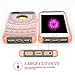 iPhone 5S Case for Girls,Rugged Hard PC Skin Silicone Bumper iPhone SE Shockproof Case Hybrid iPhone 5 Case Protective Shell Anti-scratch Back Cover Case for iPhone SE 5S 5 4inch-Rose Gold Grey Flower