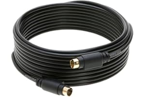 WireZee S-Video Cable 4 Pin Male 75 Ohm Patch Cord for DVD HDTV (25FT)