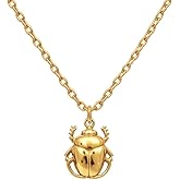 GEMINSPIRE | Gold | 925 Sterling Silver | Dainty Amulet Necklace for Girls | Handmade | 14k Gold Plated | 18 Inch Adjustable Chain | Gift for Her