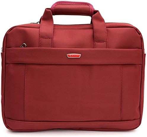 Laptop Briefcase, 15-15.6 inch Laptop Bag Protective Multi-functional Table Shoulder Messenger Waterproof Roomy Nylon Stylish Bag For Men and Women Macbook/Notebook/Chromebook,Red