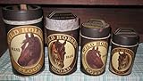 Rustic Wild Horse Brand Canister Set Food Safe Tin Metal Vintage sugar flour coffee tea by Ohio Wholesale