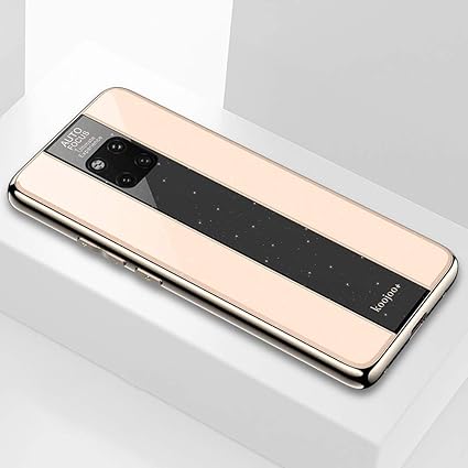 Amazon 携帯電話ケース Huawei社のために大きい電気メッキミラーガラスケースプロ ブラック メイト Color Gold Chenliangpo ケース カバー