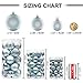 KI Store Baby Blue Christmas Ball Ornaments 34pcs Small Shatterproof Christmas Tree Balls for Xmas Tree Halloween Ornaments Hooks Included 1.57-Inch