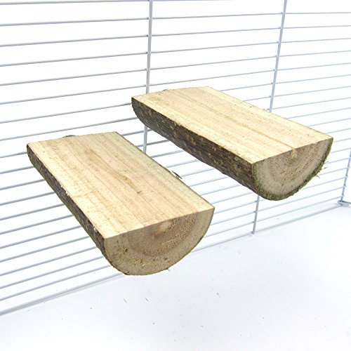 Alfie Pet by Petoga Couture - Edmond Wooden Stand 2-Piece Set for Birds - Size: Small