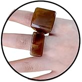 PINK TOWN Resin Chunky Ring Set for Women, Multicolor Acrylic Knuckle Rings Vintage Plastic Stackable Rings Set Y2k Aesthetic Statement Midi Ring Thick Dome Finger Jewelry