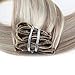 Moresoo Clip in Hair Extensions Human Hair 12inch Ash Blonde Hair Extensions Clip in Color #P18/613 Full Head Thick Straight Hair 5Pieces 70Grams Human Hair Clip in Extensions