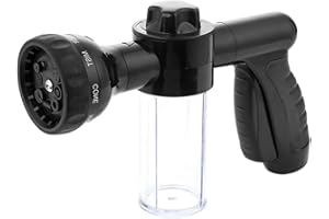 Ywdiml Car Wash Foam Gun, High Pressure Vehicle Wash Soap Sprayer with 8 Adjustable Watering Patterns, Automotive Hose Nozzle Foam Blaster, Universal for Automobile RV Truck (Black)